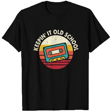 Discover Keepin it old school mixtape cassette T Shirts