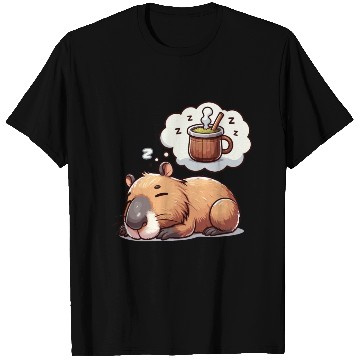Discover Sweet Capybara Dreaming of Yerba Mate T Shirts