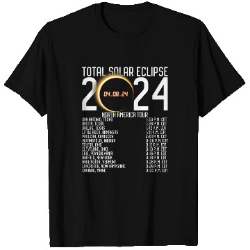 Discover North America Tour 2024 Totality Solar Eclipse T Shirts