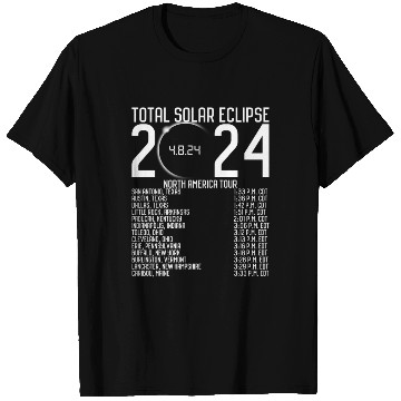 Discover North America Tour 2024 Totality Solar Eclipse T Shirts