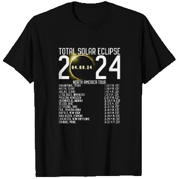Discover North America Tour 2024 Totality Solar Eclipse T Shirts