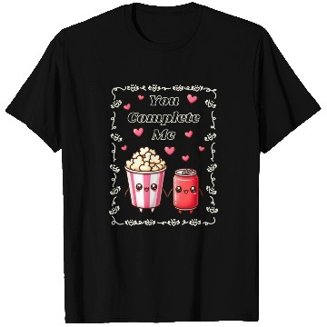 Discover You Complete Me a cute kawaii-style popcorn cola T Shirts