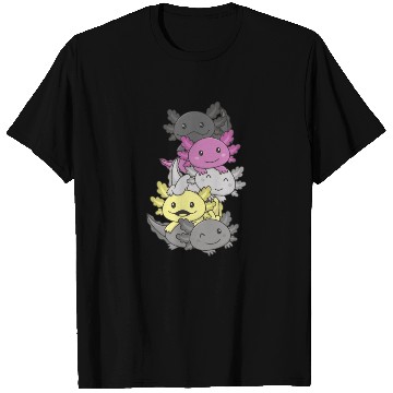 Discover Perigirl Flag Pride Lgbtq Cute Axolotl Pile T Shirts
