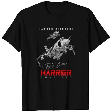 Discover Harrier Jump Jet Military Fighter Flugzeug T Shirts