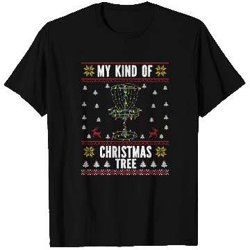 Discover Disc Golf christmas tree ugly sweater T Shirts