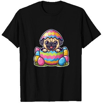 Discover Easter Pup Surprise: Mopsy Hatchling T Shirts