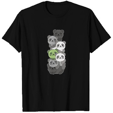 Discover Agender Flag Pride Lgbtq Cute Panda Stack T Shirts