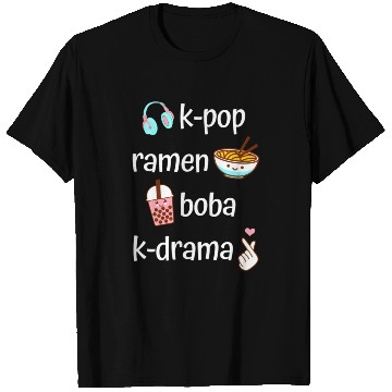 Discover Kawaii K-Pop Ra Boba Bubble Tea K-Drama T Shirts