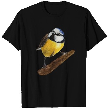 Discover Blue tit titmouse hand painted watercolor. T Shirts
