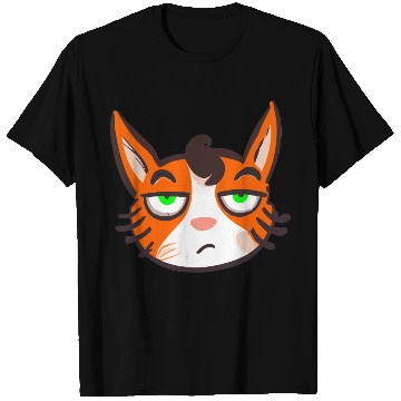 Discover Orange Grumpy Cat Green Eyes T Shirts