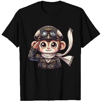 Discover Cute Monkey Pilot T Shirts