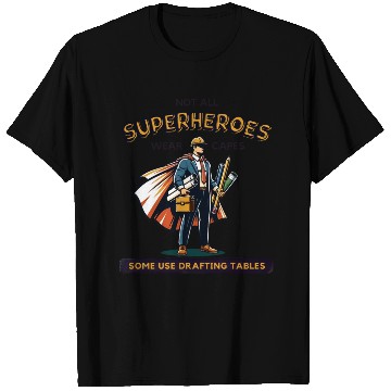 Discover Architect Superhero Drafting Design T Shirts