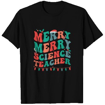 Discover Merry Science Teacher Science Teaching Py T Shirts