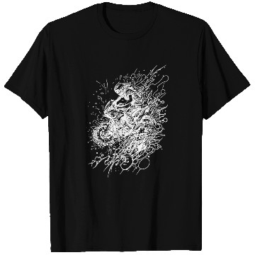 Discover Motorcycle Street Sports Vintage Splash Style T Shirts