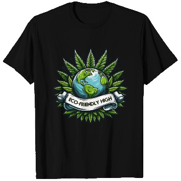 Discover "Eco-Friendly High": Earth & Cannabis Unity T Shirts