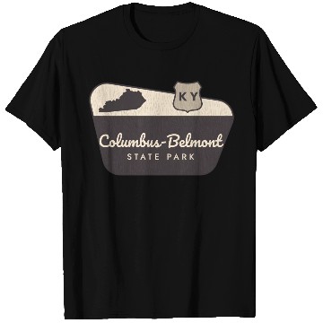 Discover Columbus-Belmont State Park Kentucky Welcome Sign T Shirts