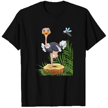 Discover Whimsical Stork with Insect View T Shirts