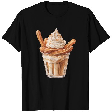 Discover Vanilla Churro Ice Cream With Caramel Sauce T Shirts