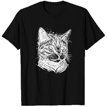 Discover Pretty Cat In Vintage Design T Shirts