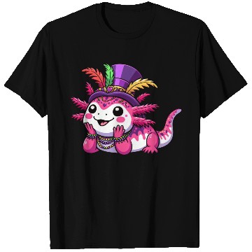Discover Mardi Gras Axolotl: Carnival Joy T Shirts