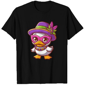 Discover White Mardi Gras Duck with Ornaments T Shirts