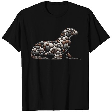 Discover Pebble Seal Silhouette T Shirts