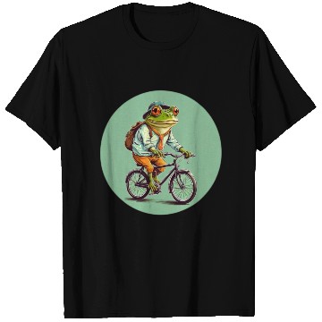 Discover Frog Riding Bike T Shirts
