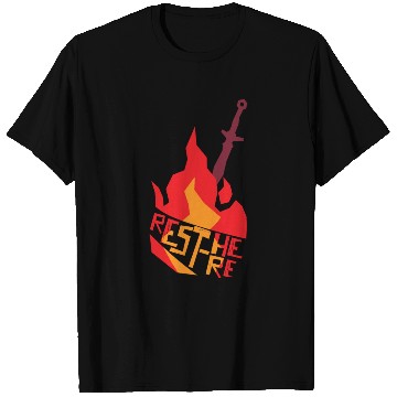 Discover Rest Here Bonfire Gamer Design T Shirts
