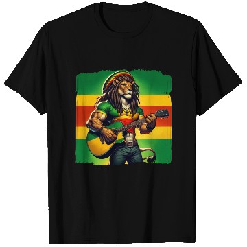 Discover Jamaica lion reggae music T Shirts