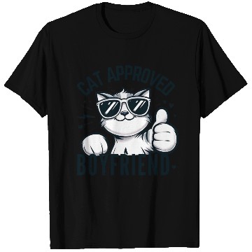 Discover Cat Approved Boyfriend Graphic T Shirts