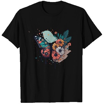 Discover Metamorphora Butterfly Nature Flowers Branches T Shirts