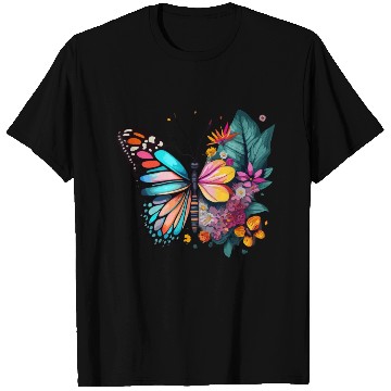 Discover Metamorphora Butterfly Nature Flowers Branches T Shirts