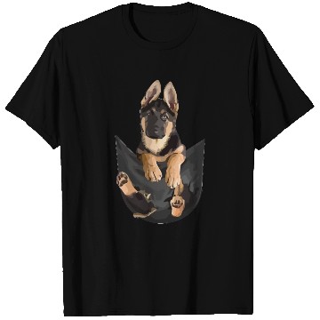 Discover German Shepherd In Pocket Funny Dog Lover T Shirts
