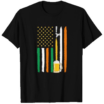 Discover American Irish Flag Beer T Shirts