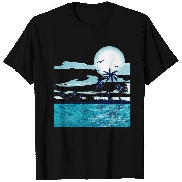 Discover Coconut palm tree and island, Sandy Beach, Coconut T Shirts