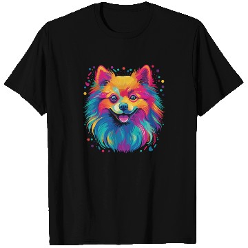 Discover Watercolor Colorful Pomeranian T Shirts