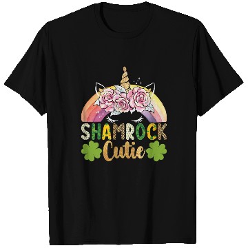 Discover Shamrock Cutie Unicorn Rainbow St Patricks Day T Shirts