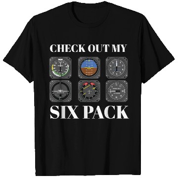 Discover Funny Pilot Six Pack Aviation Flight Simulation T Shirts