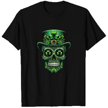 Discover St Patricks Day Irish Sugar Skull Day Of Dead T Shirts