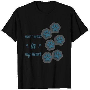 Discover paw prints in my heart T Shirts