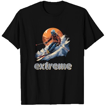 Discover Skiing Off Piste Winter Fun for a Skiers T Shirts