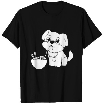 Discover Cute Dog Eating Ramen T Shirts