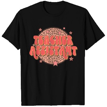 Discover Retro Groovy Leopard Teacher Assistant T Shirts