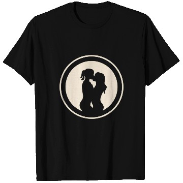 Discover Silhouette of Lesbian Couple T Shirts