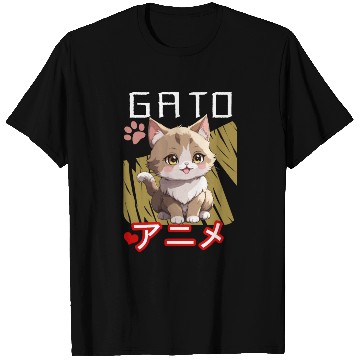Discover Gato Anime Kanji T Shirts