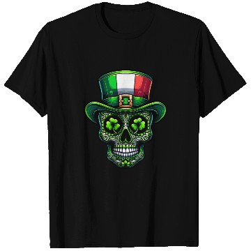 Discover St Patricks Day Irish Sugar Skull Day Of Dead T Shirts