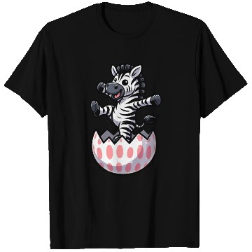 Discover Easter Zebra Comic Easter Egg T Shirts