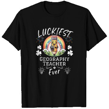 Discover Luckiest Geography Teacher School T Shirts