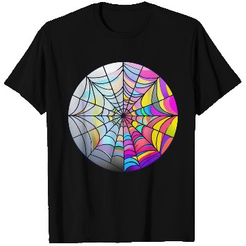 Discover colorful spider web stained glass T Shirts
