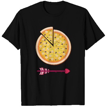 Discover PIZZA is my valentine - Arrow Pointing Left T Shirts